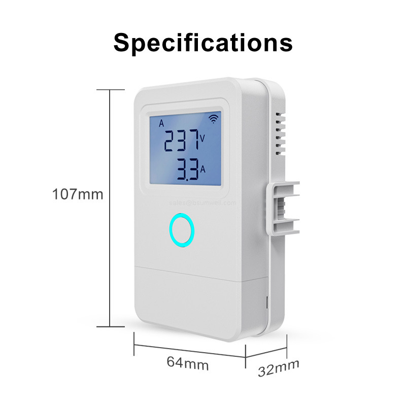 Zigbee Smart Power Meter 80A Tuya Compatible WiFi Energy Monitor with CT Clamp Kwh Consumption Tracker