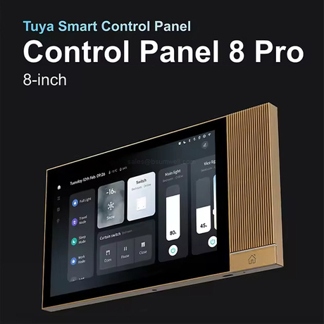 8 Inch Smart Security Screen IPS Touch 1280x800 Zigbee Gateway 99+ Devices Voice Control IR Remote