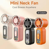 Portable Handheld Mini Fan High Speed Turbo USB Rechargeable Personal Fan with LED Display 199 Gear Adjustable Cooling Blower for Summer Travel
