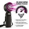 Handheld Turbo Fan with Digital Display Semiconductor Cooling Wearable Mini Fan Foldable Portable USB Rechargeable Personal Cooler