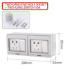 Factory Supplier IP55 Waterproof 1 Gang Wall Switch Socket with Protective Cover for Wet Areas