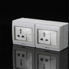 Ip55 Outdoor Goog Price Factory 2 Gang Switch 2 Gang Socket Double Sockets Switch electric Accessories Switch Socket