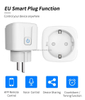 Tuya Smart Life 16A/20A Smart Plug EU Plug Socket Wifi Enabled Smart Plug Works with Alexa And Google Assistant White Key Power