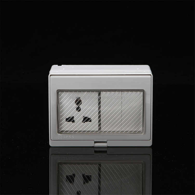 Ip55 Outdoor 2 Gang Switch 1 Gang Socket Piano Switch Socket Ingelec Electrical Supplies Sockets Switches
