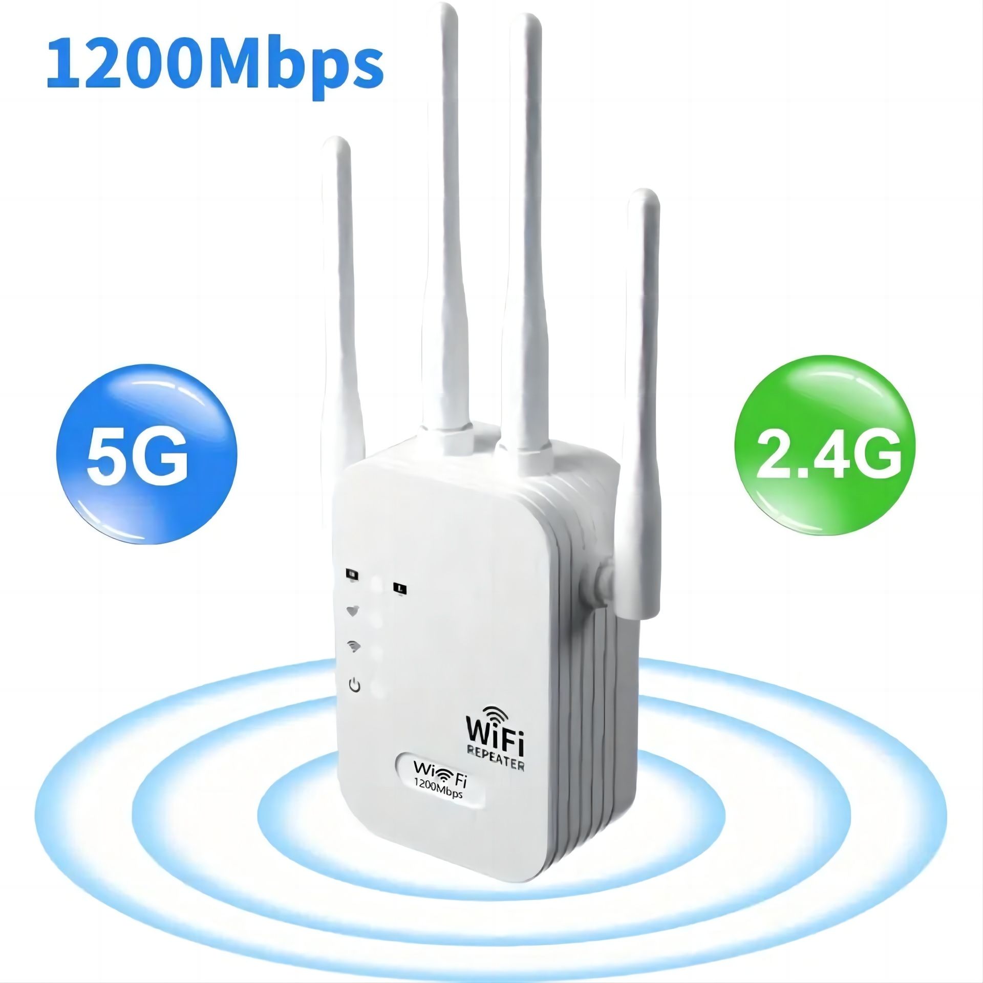 WiFi Extender 1200M WiFi Range Extender WiFi Signal Amplifier 2.4G 5G Booster