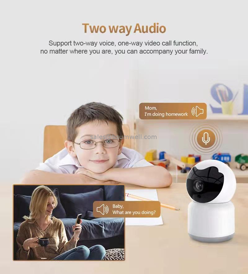 WiFi Smart PTZ Camera Night Vision Motion Detection 2 Way Audio Pan Tilt Human Body Detection Indoor Camera