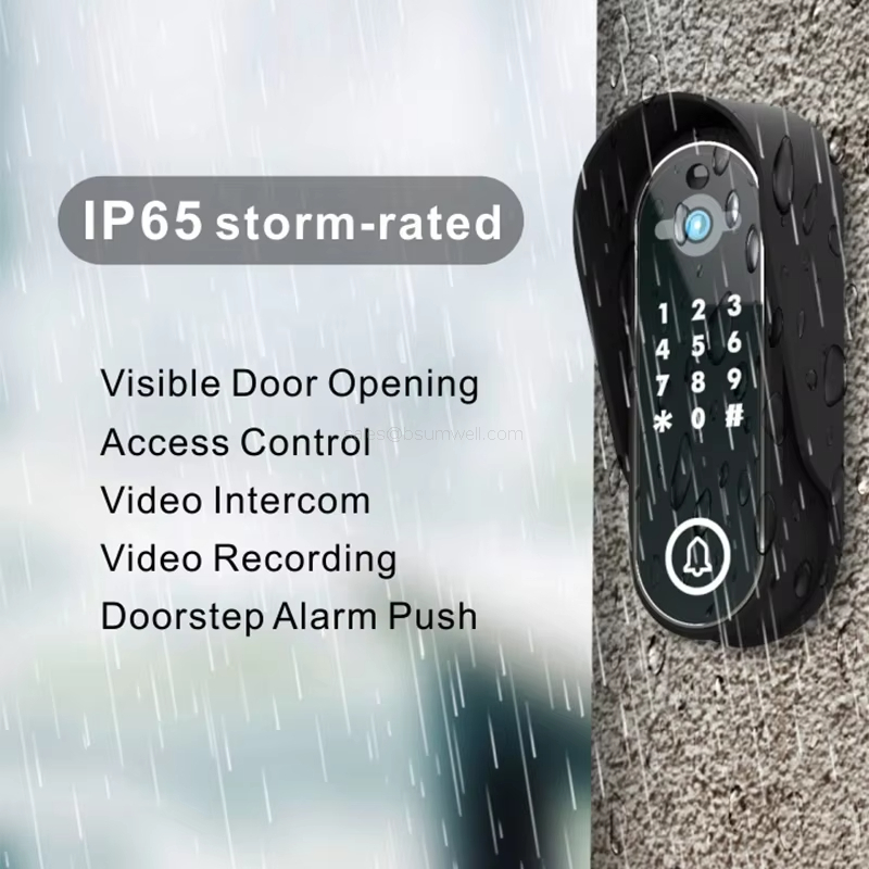 Tuya Smart 2MP Office Villa Access Control Video Doorbell Intercom Doorbell Video Door Phone Waterproof video doorbell