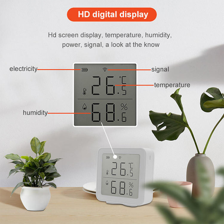 Tuya WIFI Temperature and Humidity Sensor Indoor Hygrometer Monitor Thermometer Detector Support Alexa Google Home smart life