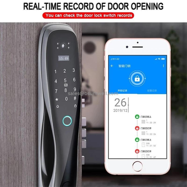 Posher Intelligent Biometric Fingerprint Door Lock locks electric thumbprint door lock