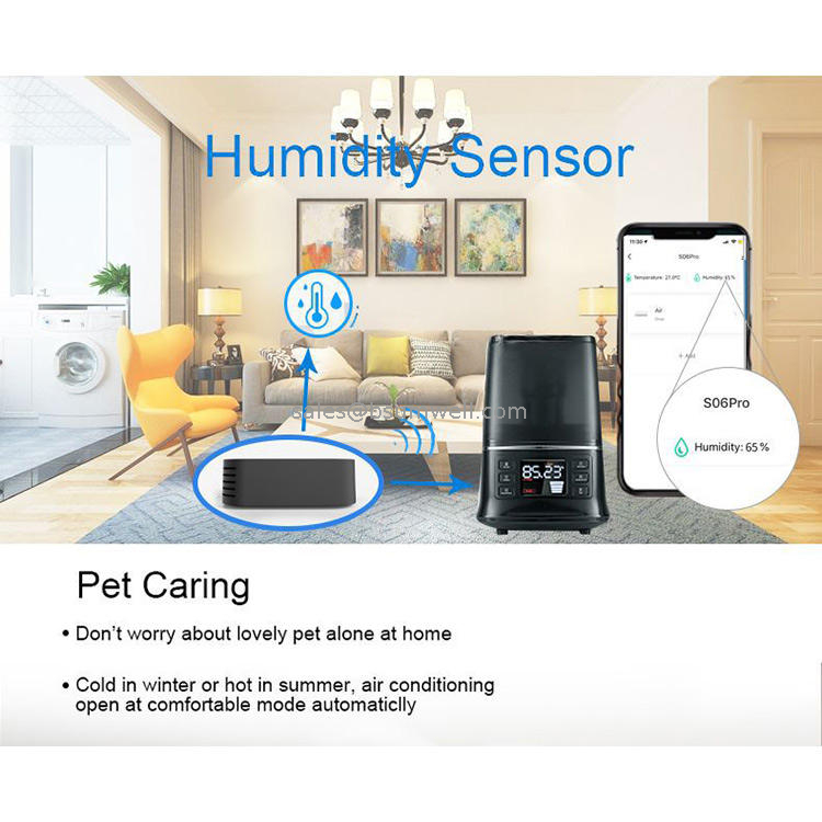 Smart Home Works Tuya Smart WiFi IR Remote Control with Temperature And Humidity Sensor with Smart Life App Alexa Google Home