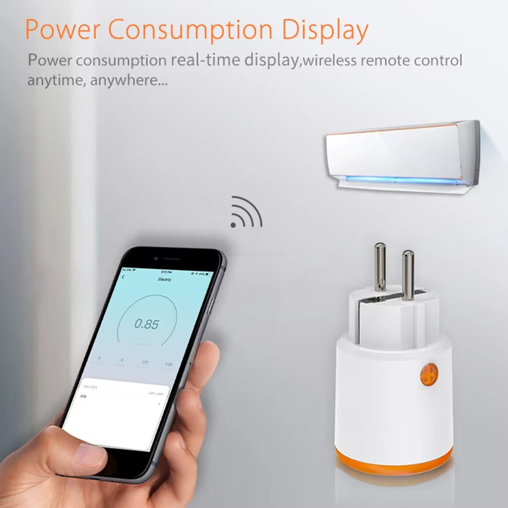 Power Consumption Display Power consumption real-time display,wireless remote controlanytime, anywhere...