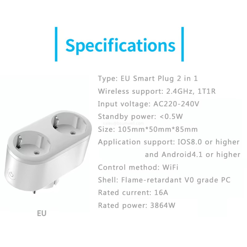 Voice Control Tuya Smart EU Socket