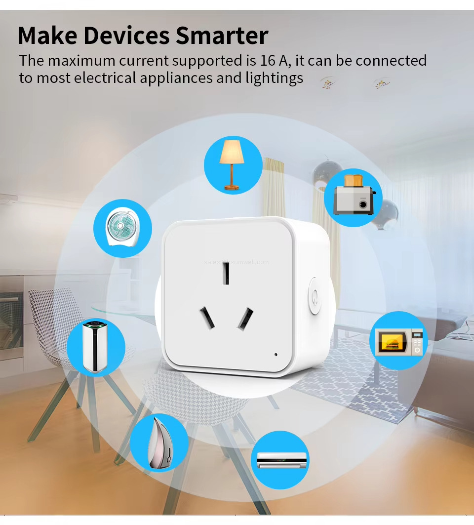 Make Devices Smarter The maximum current supported is 16 A, it can be connectedto most electrical appliances and lightings