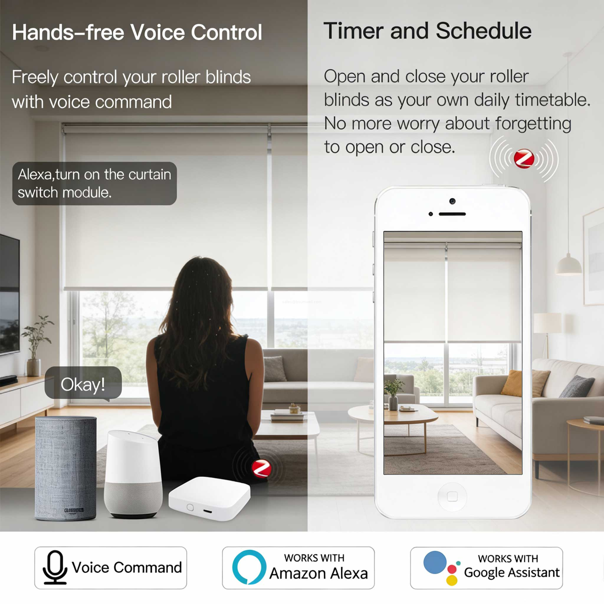 RF433 1527 Code DIY Smart Curtain Module