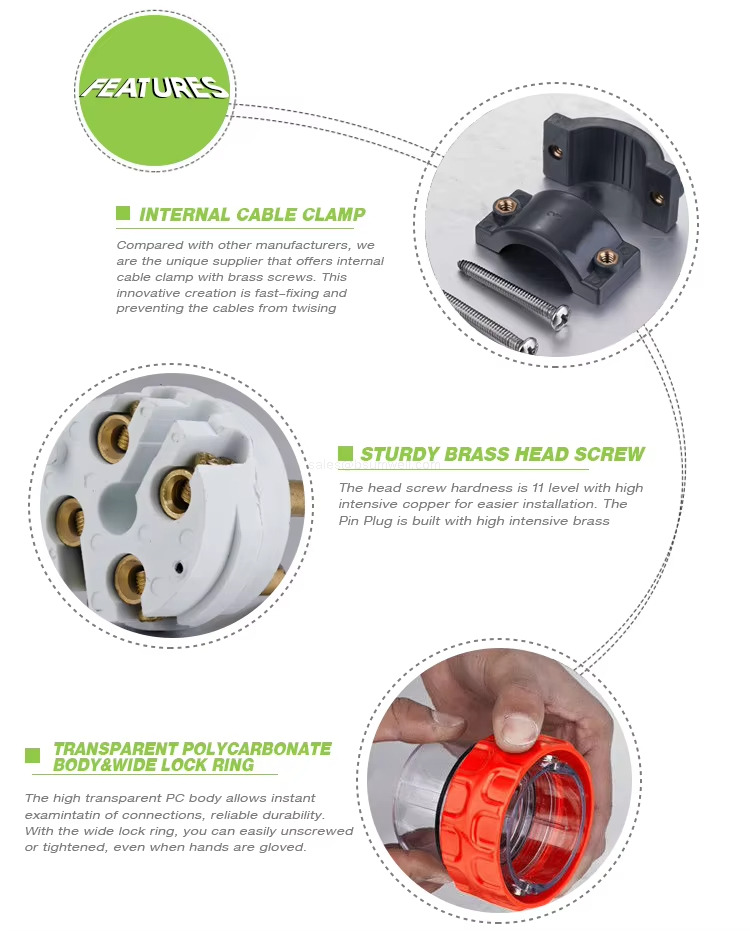 INTERNAL CABLE CLAMP STURDY BRASS HEAD SCREW