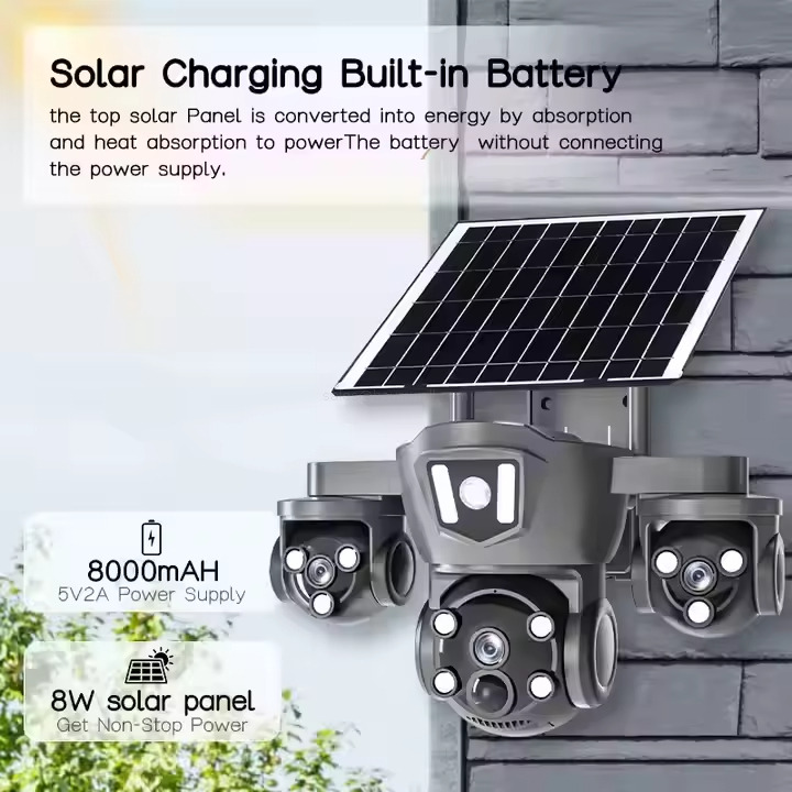 12MP solar 4G WiFi PTZ security camera