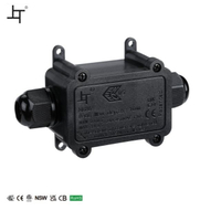 IP68 Waterproof Cable Connector 2 Way Outdoor Electrical Junction Box Tough PC Material Inline Wire Splicer Sleeve for Underground Garden Lighting