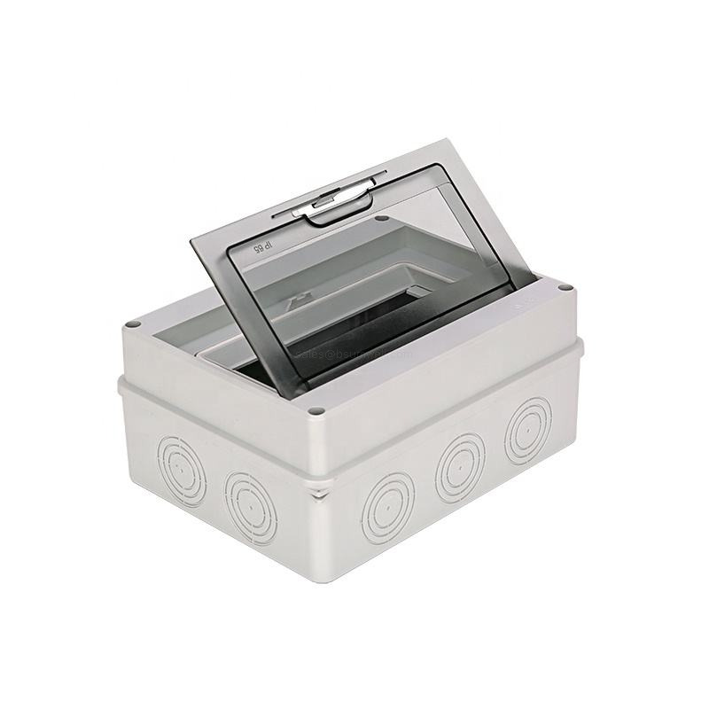 Outdoor Panel Mount Waterproof IP65 ABS Plastic Electric Enclosure HT-8 Way Switch Junction Box