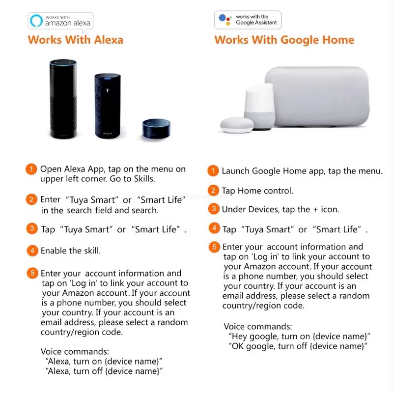 Works With Alexa Works With Google Home