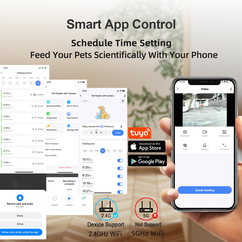 Smart App Control Schedule Time SettingFeed Your Pets Scientifically With Your Phone