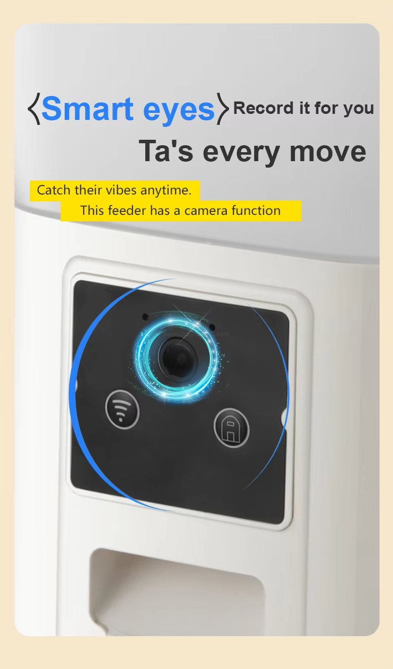 <Smart eyes>Record it for youTa's every move Catch their vibes anytime. This feeder has a camera function