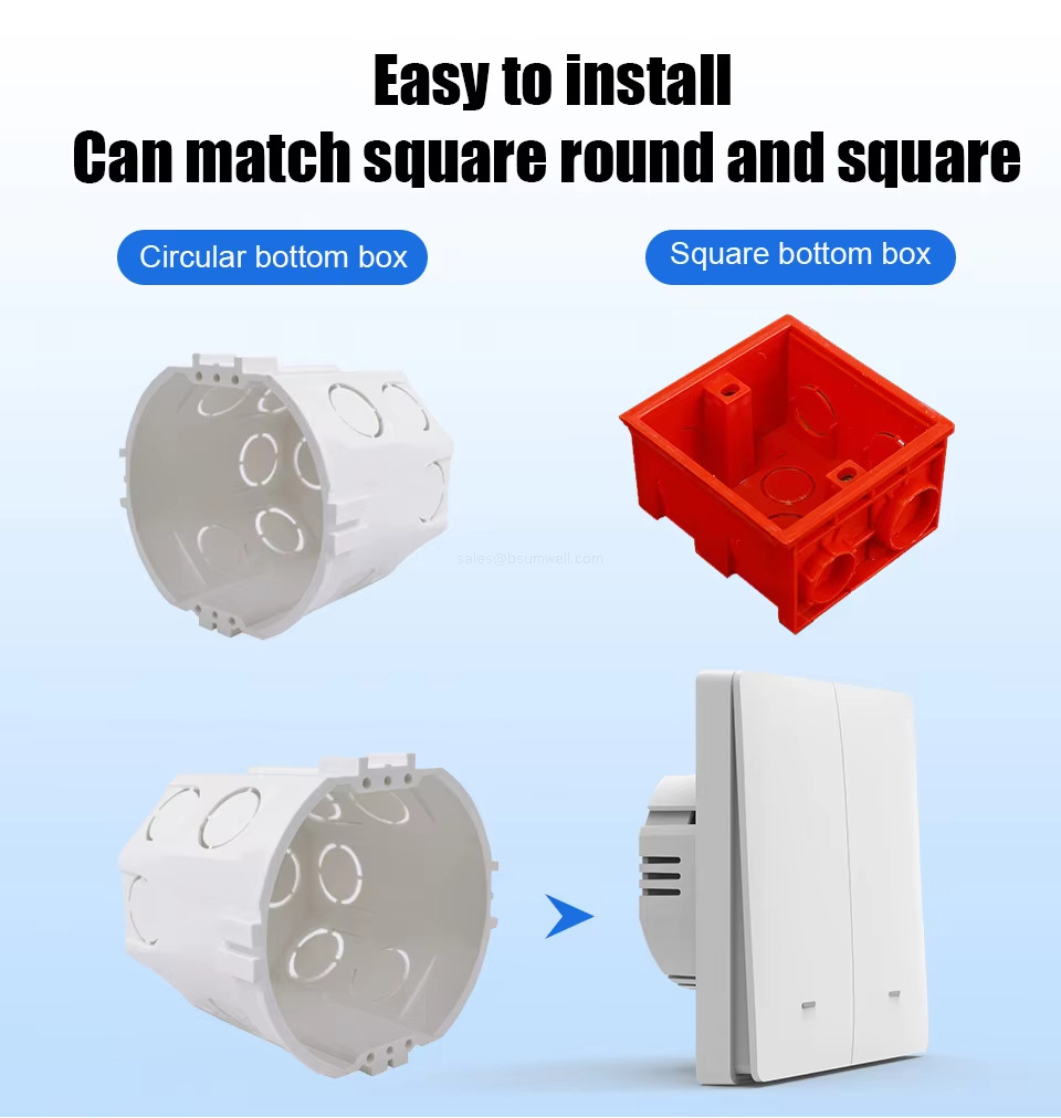 Easy to instal Can match square round and square