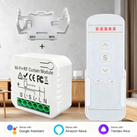 Smart WiFi+RF Curtain Switch Blind Motors Tuya APP 5-Channel Remote Control Learning/Rolling Code for Wireless On Off Garage 