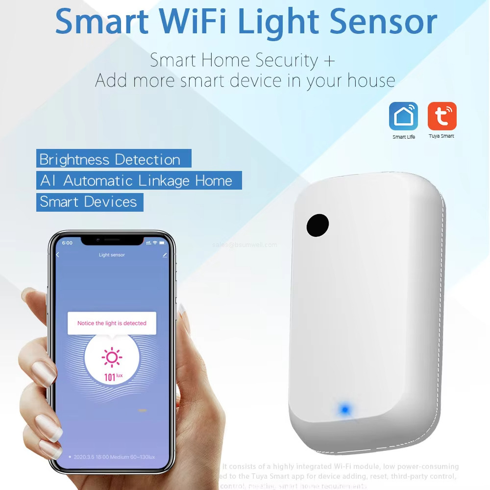 Smart WiFi Light Sensor Smart Home Security + Add more smart device in your house