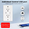 2AC+1USB Independent Control Socket
