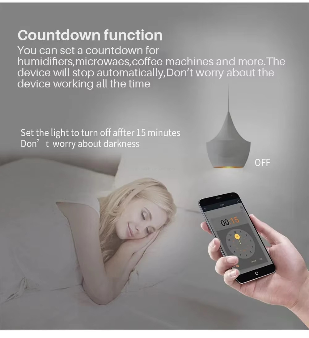 Countdown function: You can set a countdown for humidifers, microwaes, coffee machines and more.The device will stop automatically, Don't worry about the device working all the time.