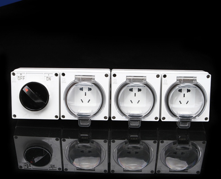 Installation Example of Outdoor 1Gang Electrical Outlet with Switch in Garden