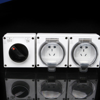 IP66 Rated 1Gang Switch and 2Gang 5-Pin Waterproof Socket