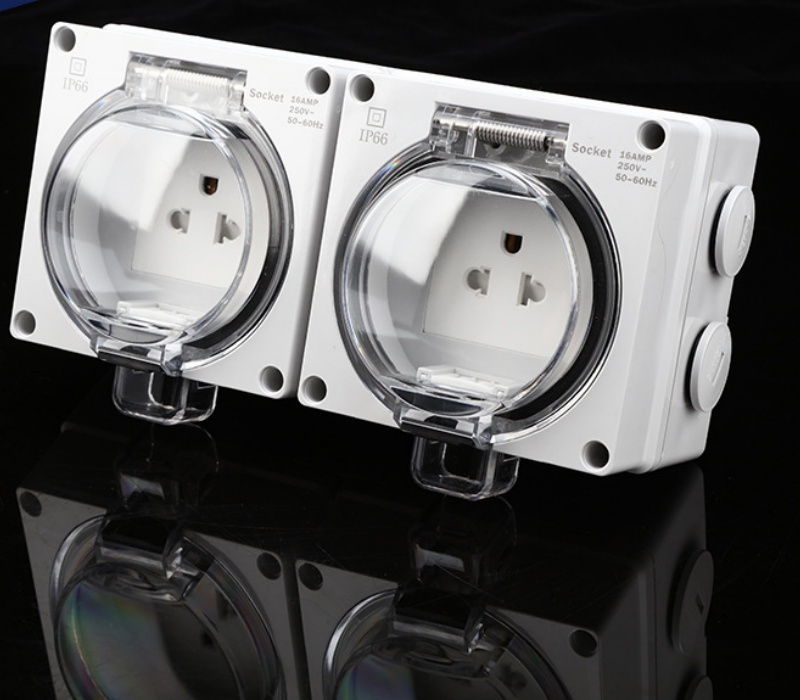 ip66 outdoor double socket