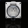 IP66-rated 1-gang US waterproof outdoor electrical socket with RCD safety switch