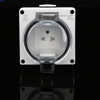 IP66-rated 1-gang US waterproof outdoor electrical socket with RCD safety switch