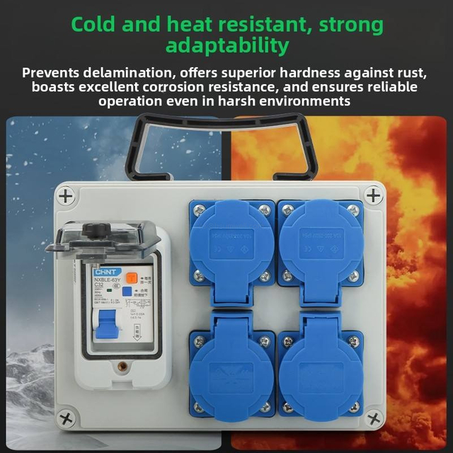 Weatherproof ABS Industrial Power Distribution Box With Multi Plug Sockets Combined Strip Enclosure
