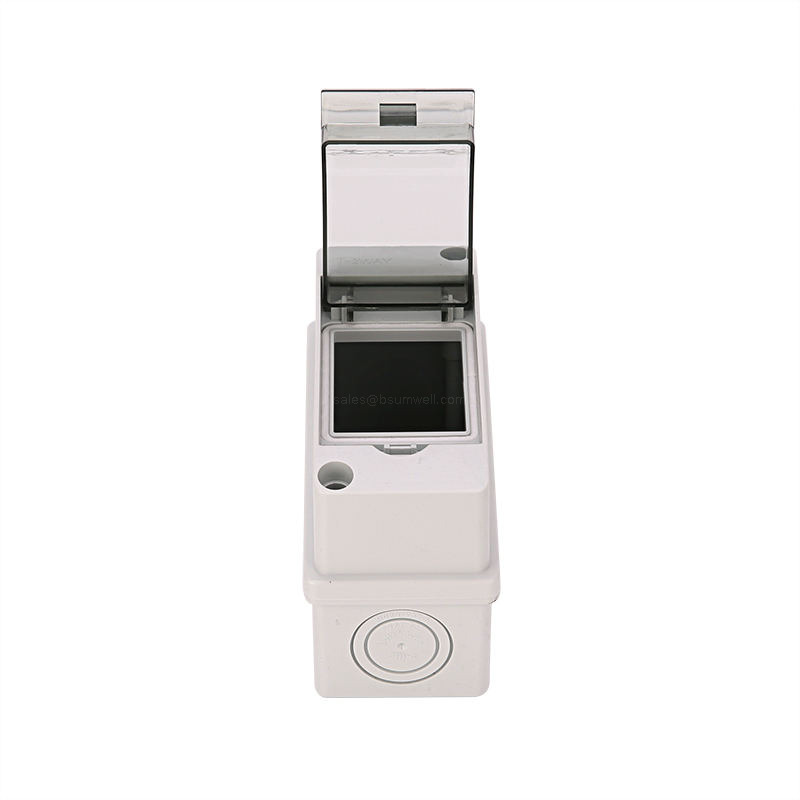  IP65 Plastic Enclosure Circuit Breaker Electrical Panel Box Surface Mount MCB Consumer Unit with Internal DIN Rail and Transparent Window