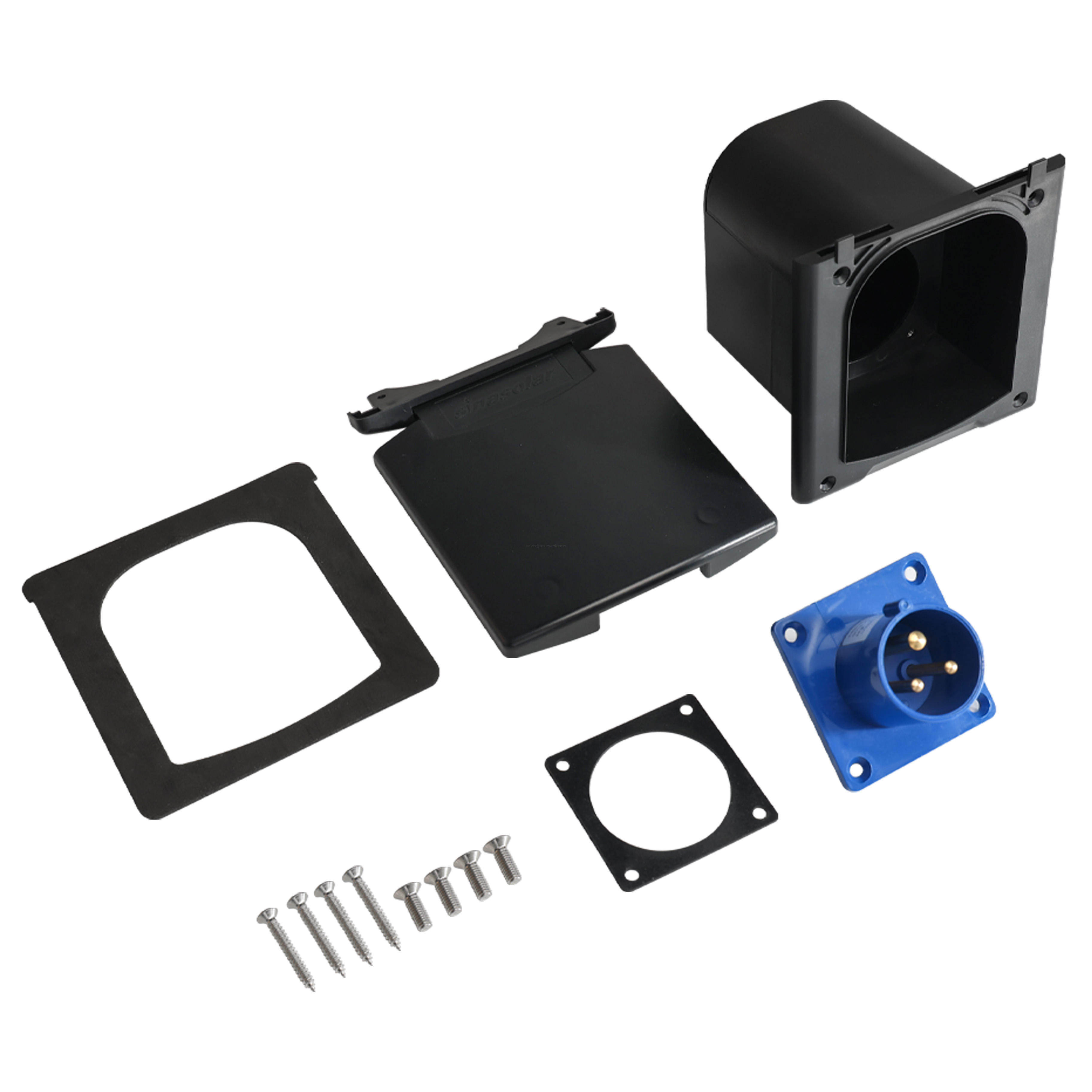 IP44 Waterproof Caravan Power Socket 16A 250V CEE Panel Mount Electrical Receptacle With Magnetic Cover