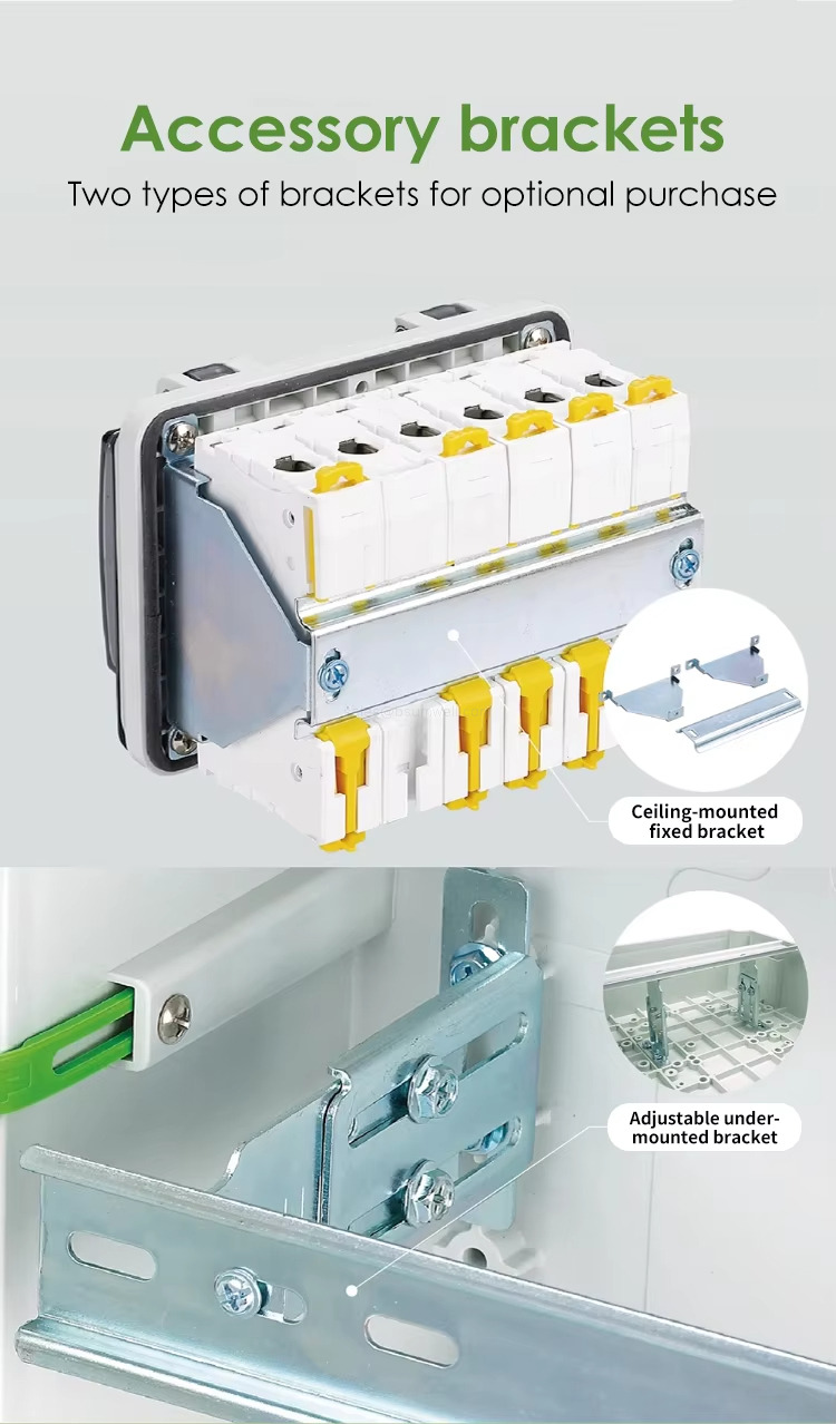 Accessory brackets Two types of brackets for optional purchase