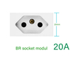 Brazil Standard Wall Socket DIY Custom Combination Modular Electrical Outlet 10A 20A Power Supply Crystal Glass Panel with USB Charging Port Type C RJ45 Network Cable Module and Light Switch
