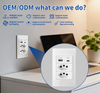Brazil Standard Smart Switch Wall Outlet White Crystal Glass Panel Electrical Receptacle 10A 20A Power Socket with USB Type C 20W Fast Charger and Cat6 RJ45 Network Module
