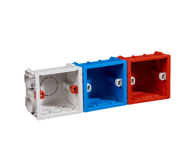 IP54 Flush Mount Electrical Junction Box Flame Retardant PVC Wall Switch Socket Enclosure High Temperature Resistant International Electronics Back Box White