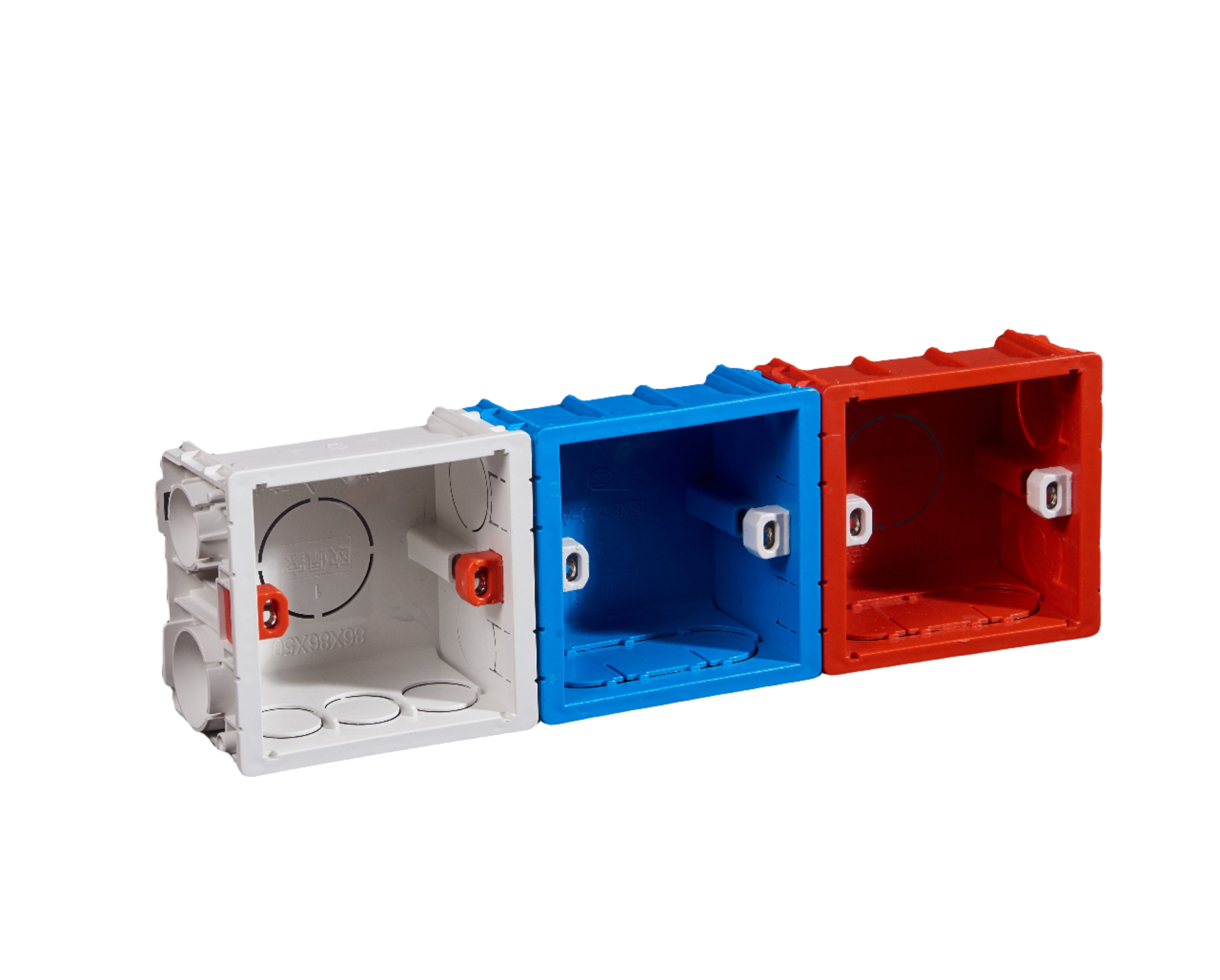 IP54 Flush Mount Electrical Junction Box Flame Retardant PVC Wall Switch Socket Enclosure High Temperature Resistant International Electronics Back Box White