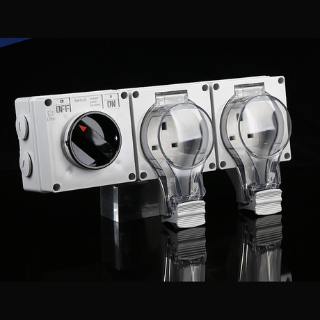 IP66 UK Rainproof Switched Socket | 13A British Plug for Outdoor Multi ...