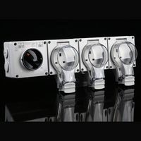 Triple Gang IP66 UK Weatherproof Socket with Switch | 13A British Plug for Industrial Outdoor Power Distribution