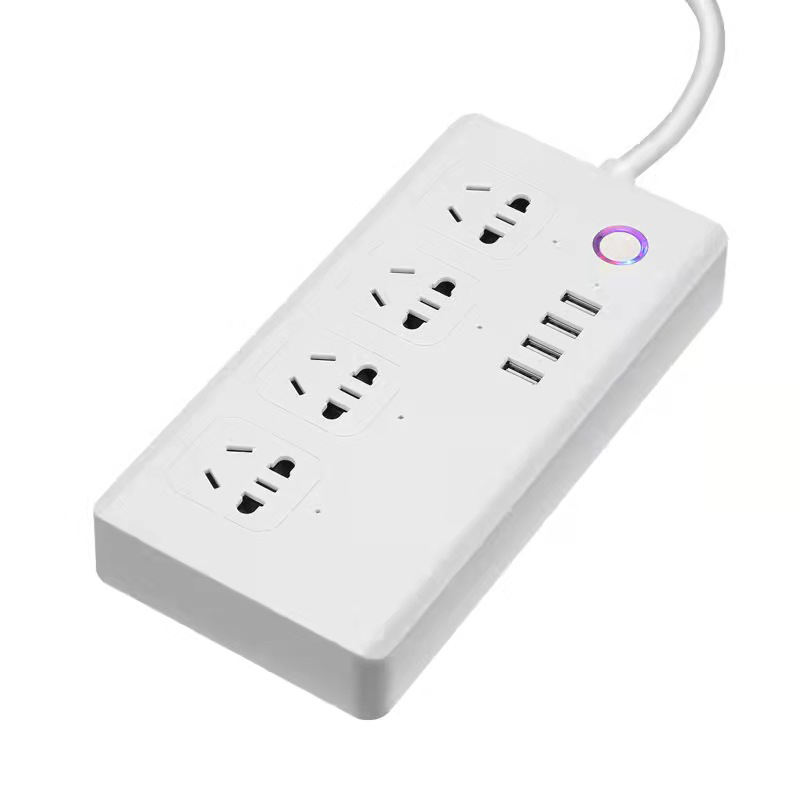 10A Tuya Wifi Smart Power Strip 4 AC Outlets And 4 USB Ports AU Extension Socket with Alexa Google Home