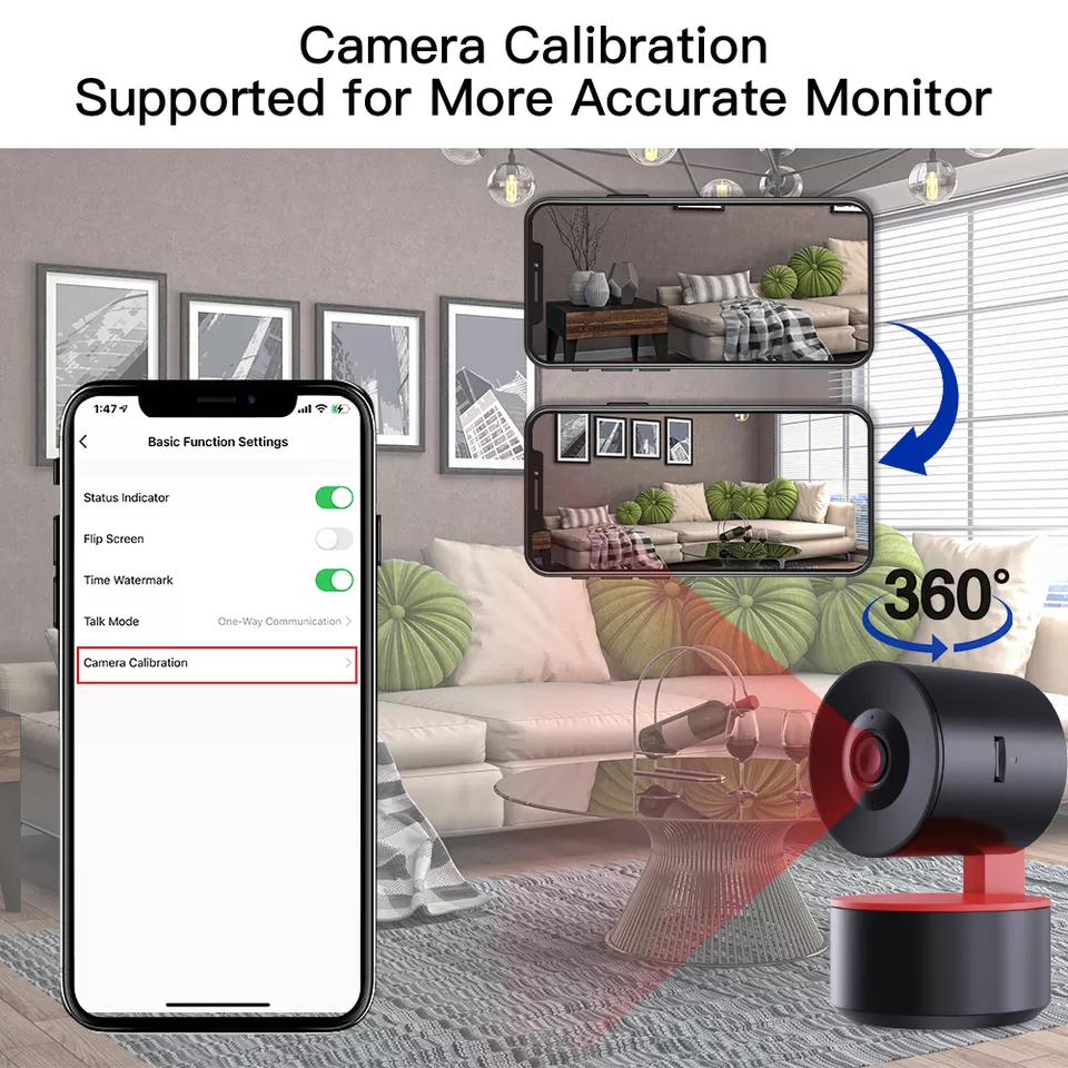Widely Used Superior Quality Smart Home Security Tuya Indoor Black 2MP 10M Infrared Human Shape Detection Wifi Mini Camera 