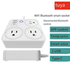 Wifi Smart Power Strip Eu With Type-C Port Tuya App Remote Control Power Socket 10A Works With Google Alexa