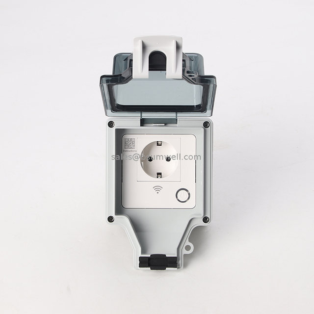 Professional Manufacturer IP66 Waterproof Cover Extension Outdoor Socket Wifi 16A Switches And Socket Wall Socket Works With Alexa Timer