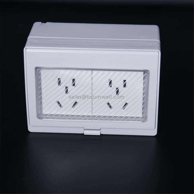 Made In China 2 Gang Switch 1 Gang Socket IP55 Waterproof Outdoor Switches And Socket Push Button Switch